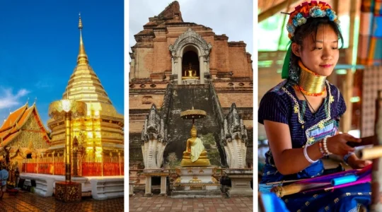 【チェンマイ】チェンマイのシンボル・ドイスープ寺院 + 首長族（カレン族）村 訪問 + 市内観光